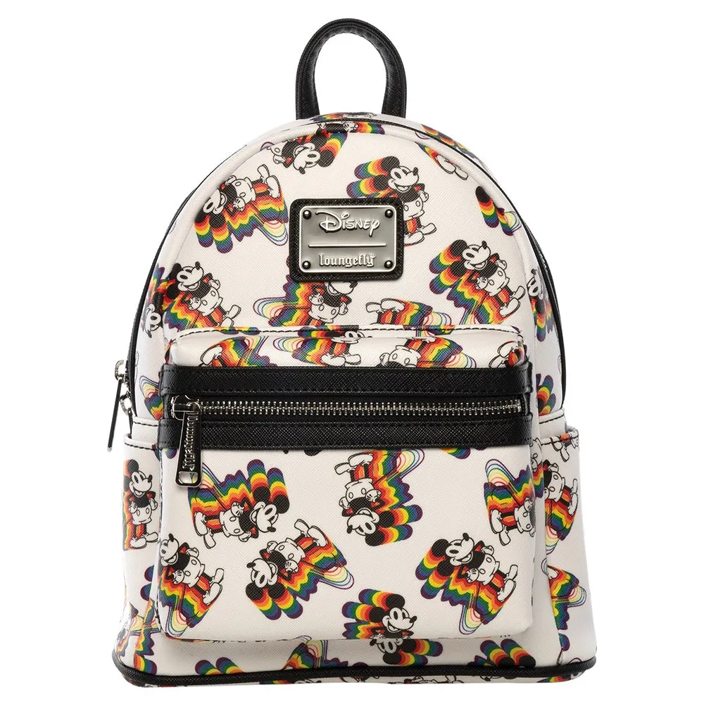 Loungefly Disney Mickey Mouse Rainbows Mini Backpack