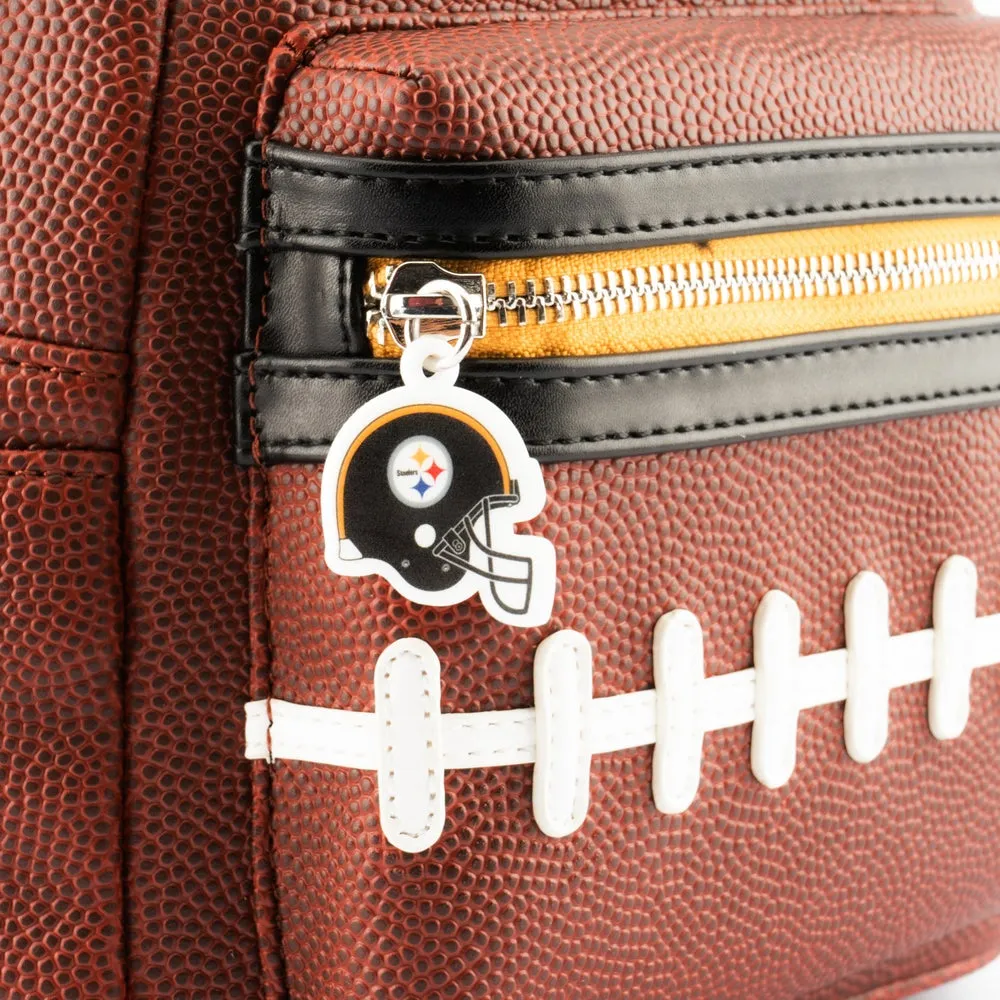 Loungefly NFL Pittsburgh Steelers Pigskin Logo Mini Backpack