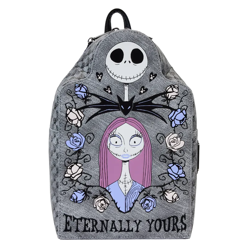 Loungefly The Nightmare Before Christmas Jack and Sally Eternally Yours Tombstone Mini Backpack