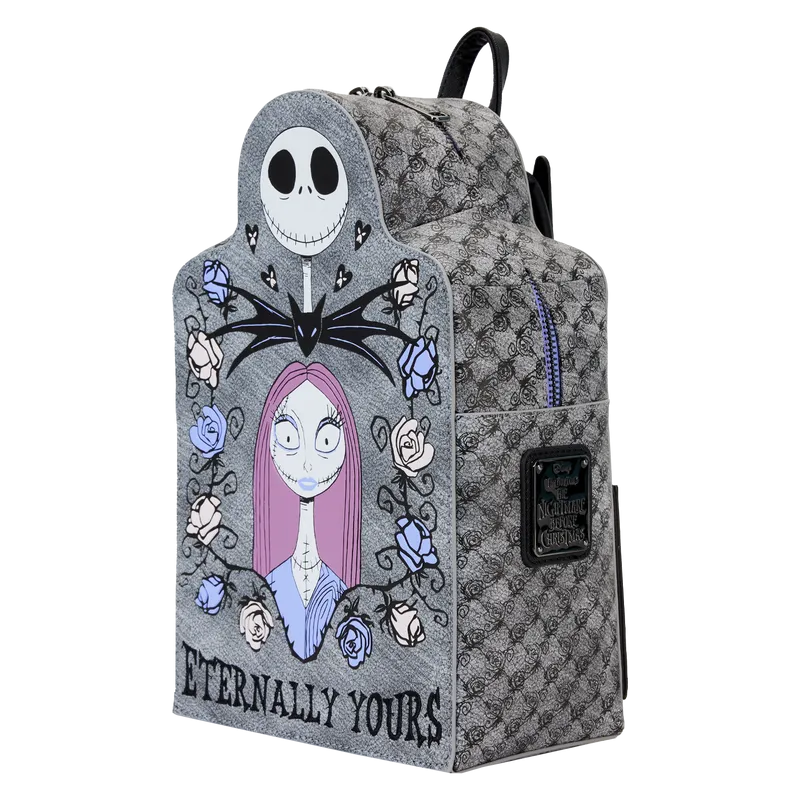 Loungefly The Nightmare Before Christmas Jack and Sally Eternally Yours Tombstone Mini Backpack