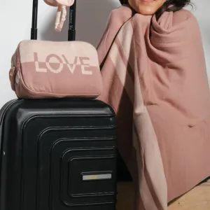 Love Dual 3 Piece Knitted Adult Travel Set - Crepe/Rosy