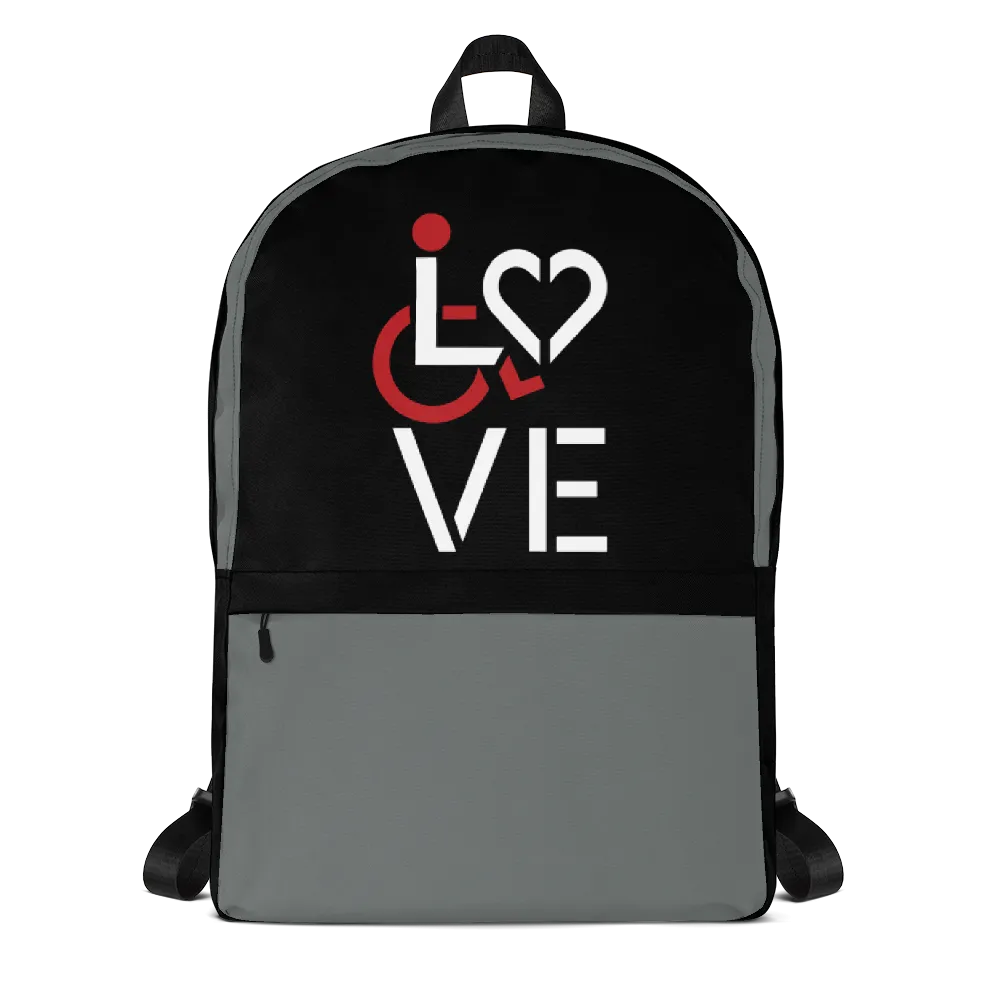 LOVE (for the Special Needs Community) Backpack Stacked Design 1 of 3