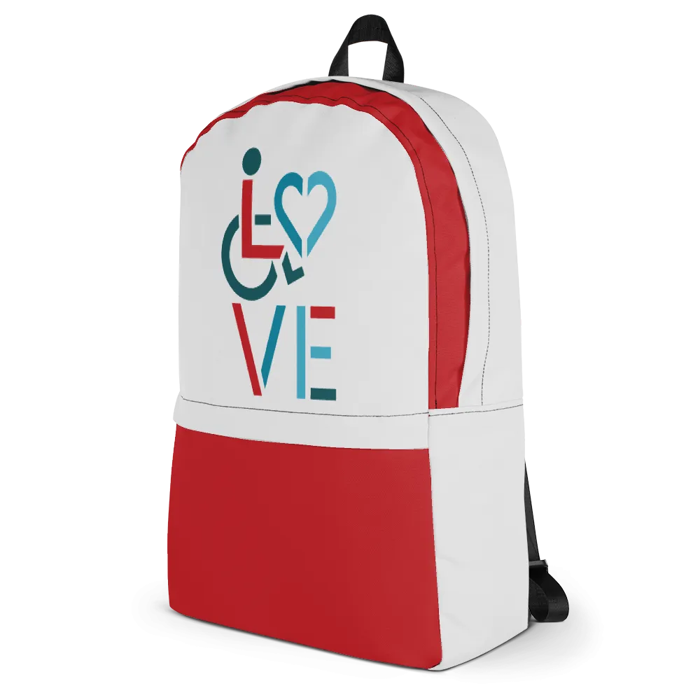 LOVE (for the Special Needs Community) Backpack Stacked Design 3 of 3