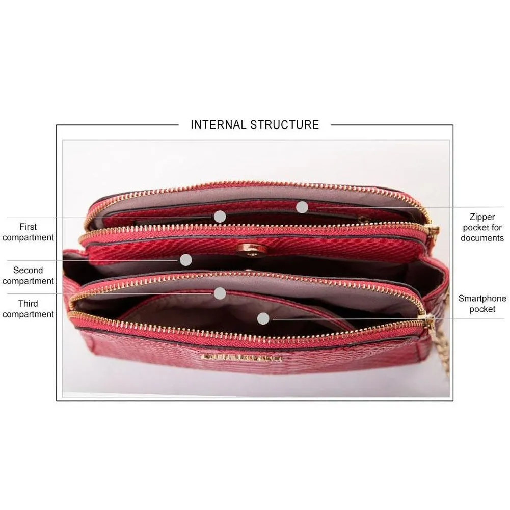<bold>Crossbody  / Shoulder Bag  <br>Vegan-Leather