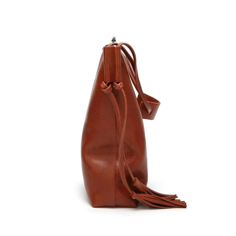 <bold>Messenger & Tote Bag Set  <br>Vegan-Leather