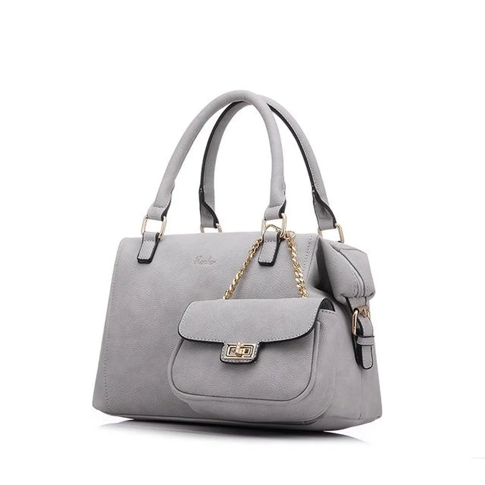 <bold>Tote & Crossbody Bag Set <br>Vegan-Leather