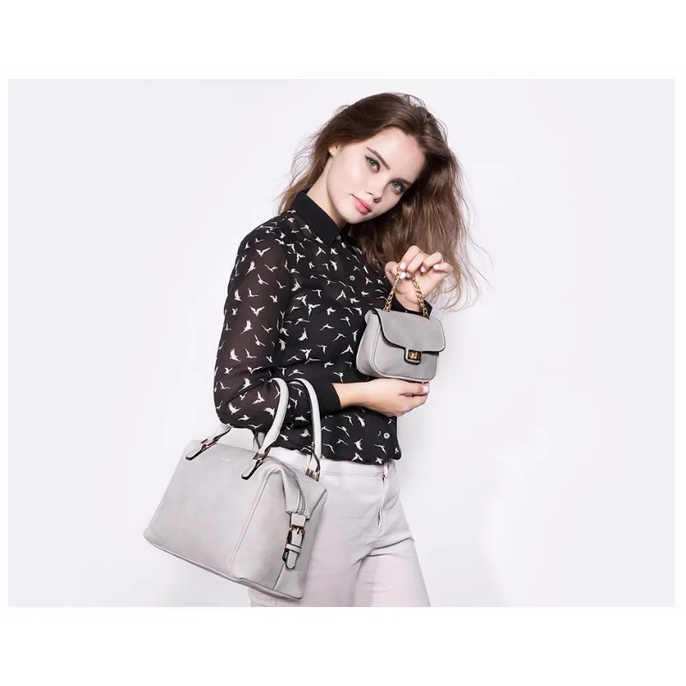 <bold>Tote & Crossbody Bag Set <br>Vegan-Leather