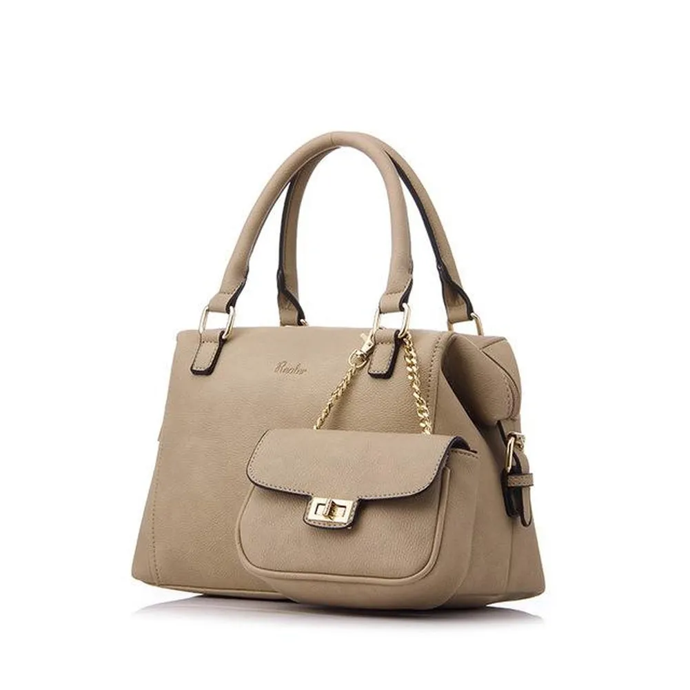 <bold>Tote & Crossbody Bag Set <br>Vegan-Leather