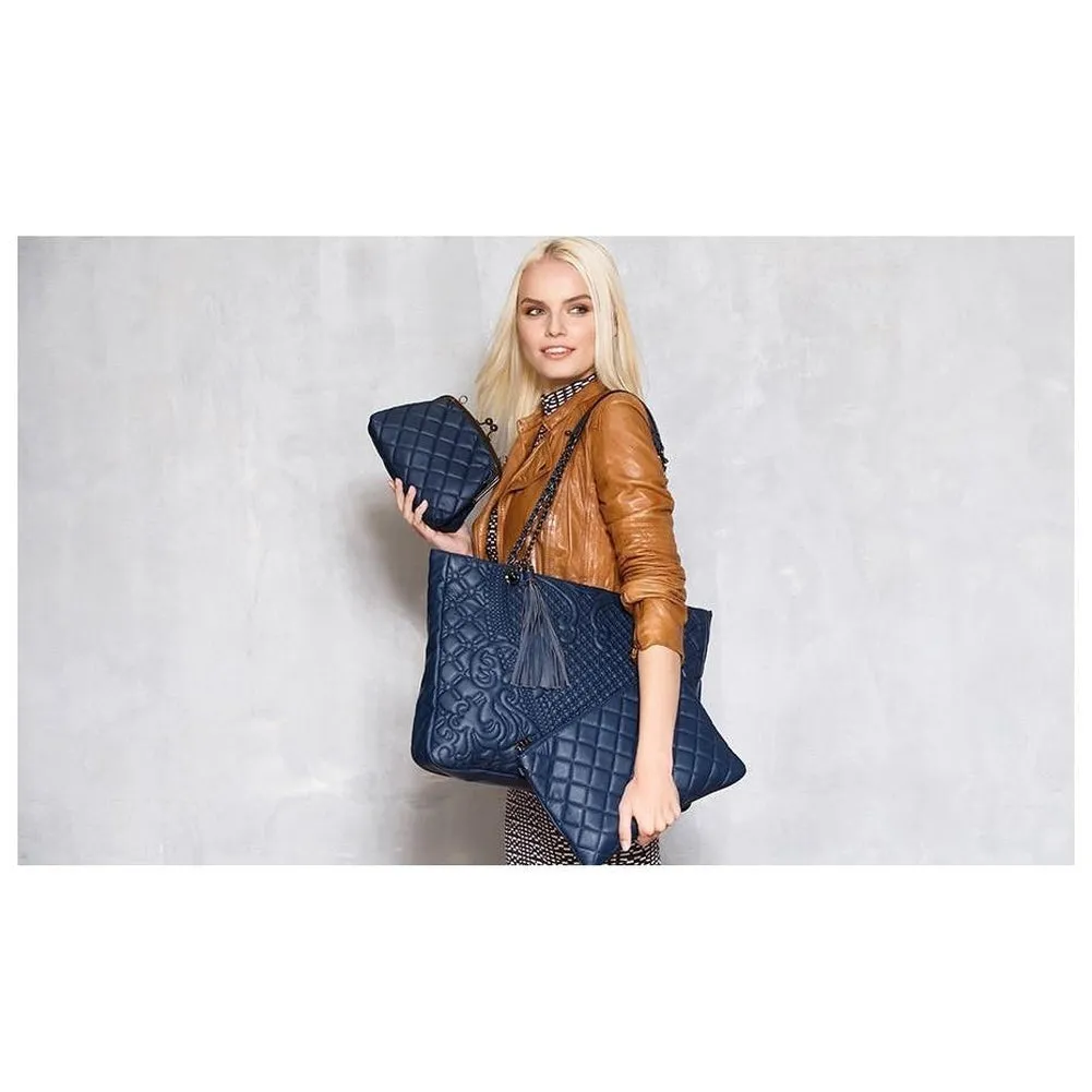 <bold>Tote Crossbody Bag & Purse Set <br>Vegan-Leather