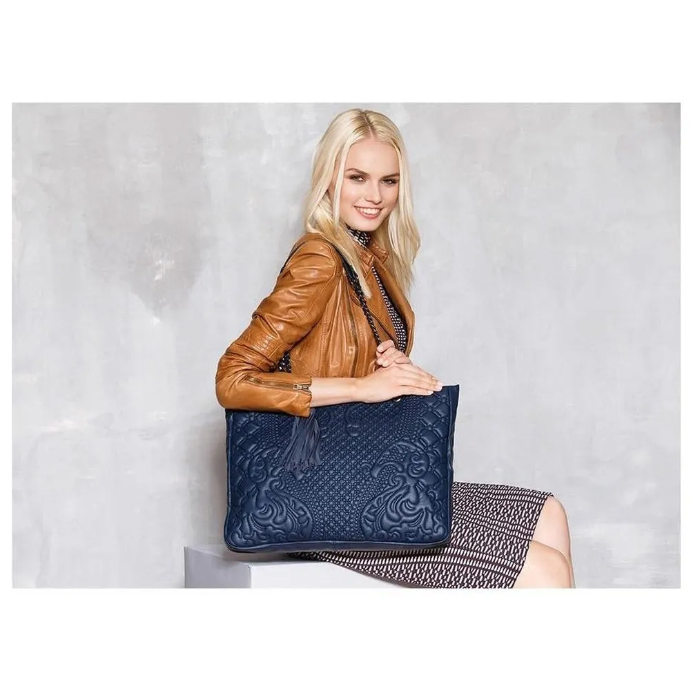 <bold>Tote Crossbody Bag & Purse Set <br>Vegan-Leather