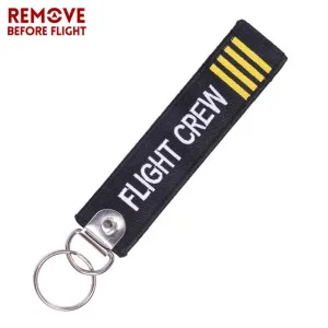 Luggage Tag Remove Before Flight Embroidery Keychains Travel Accessories Fashion Bag Tags keyring for Aviation gifts