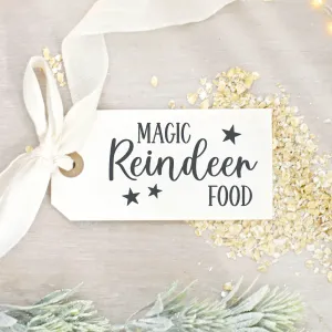 Magic Reindeer Food Christmas Rubber Stamp