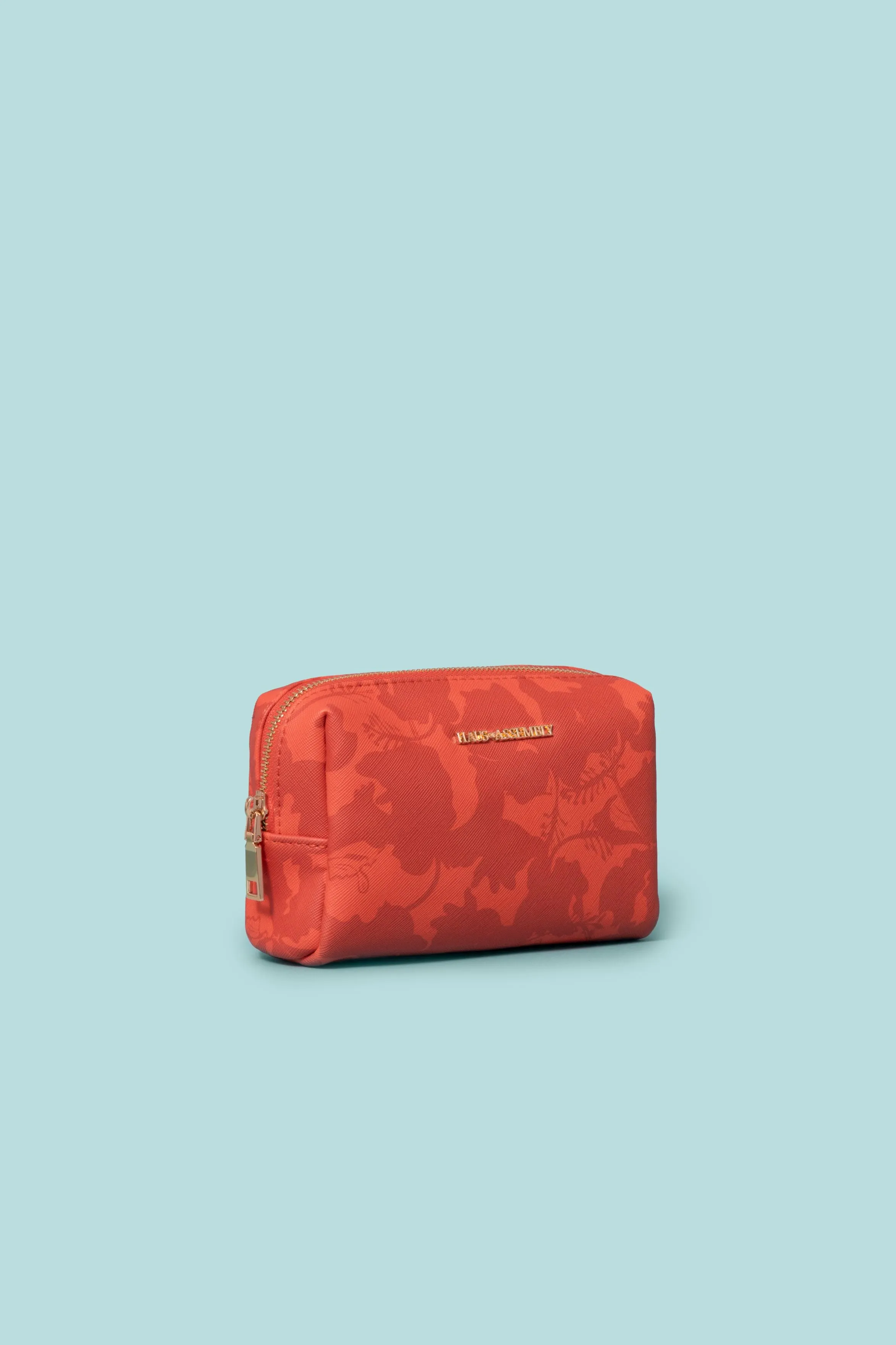 MAKEUP BAG- Red Hibiscus