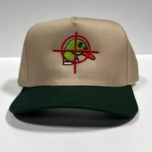 Mallard Duck Target Khaki Funny Trucker SnapBack Cap Hat Custom Embroidered