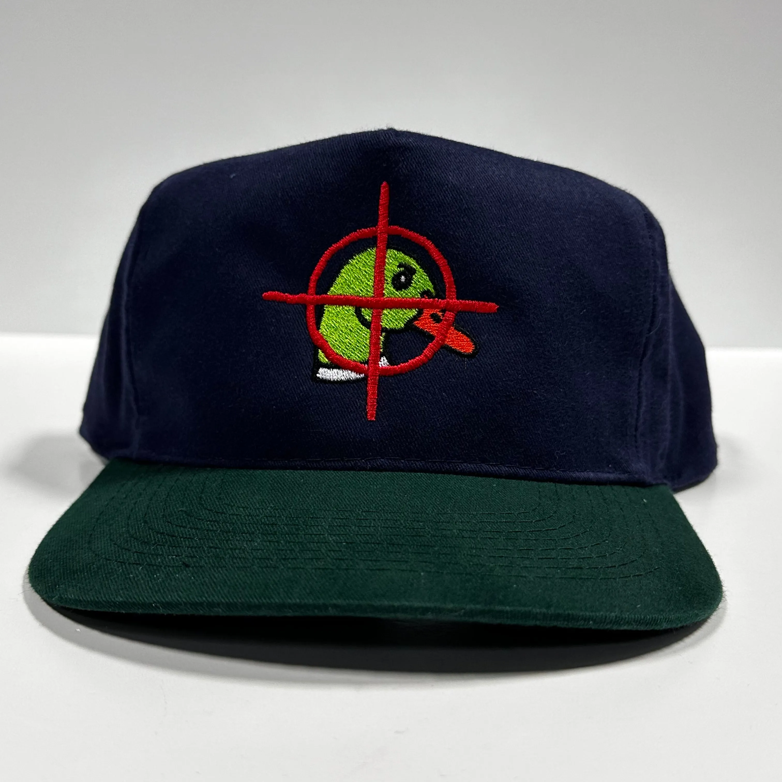 Mallard Duck Target on Vintage Strapback Hat Cap Custom Embroidery