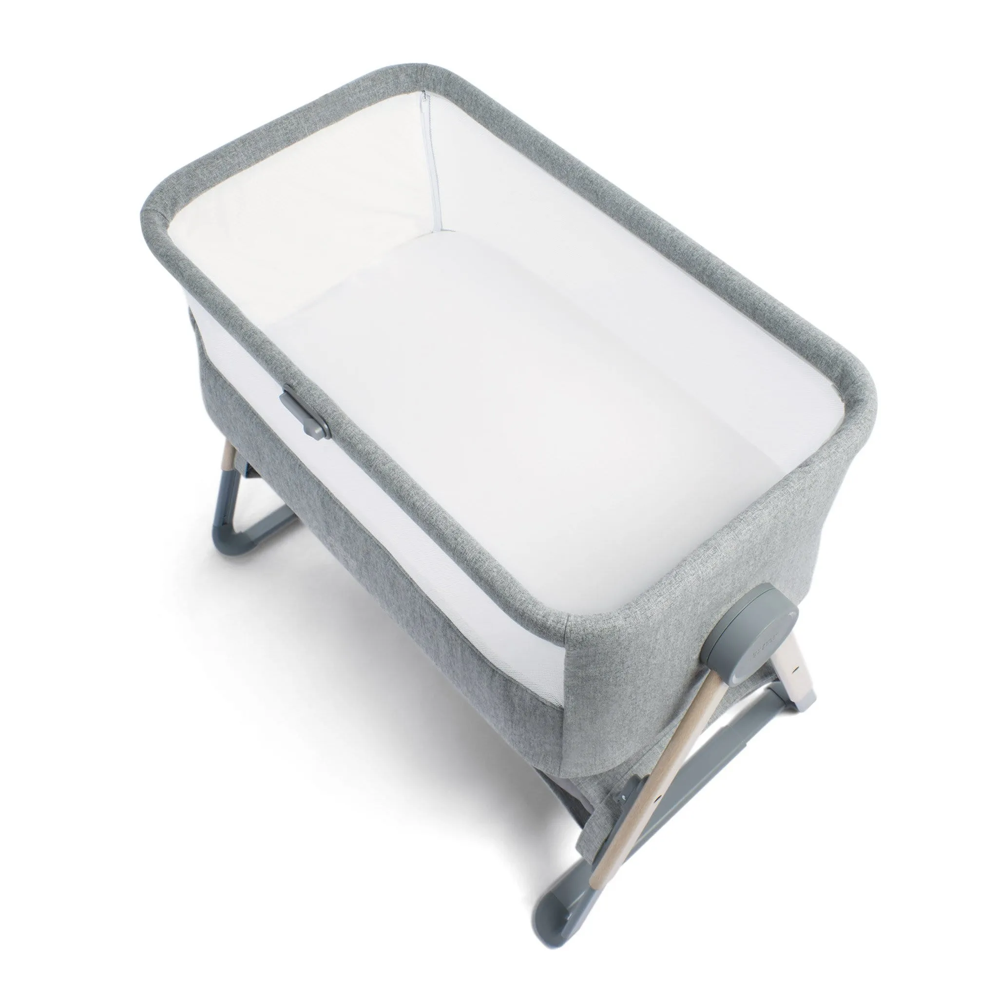 Mamas & Papas Lua Bedside Crib - Grey