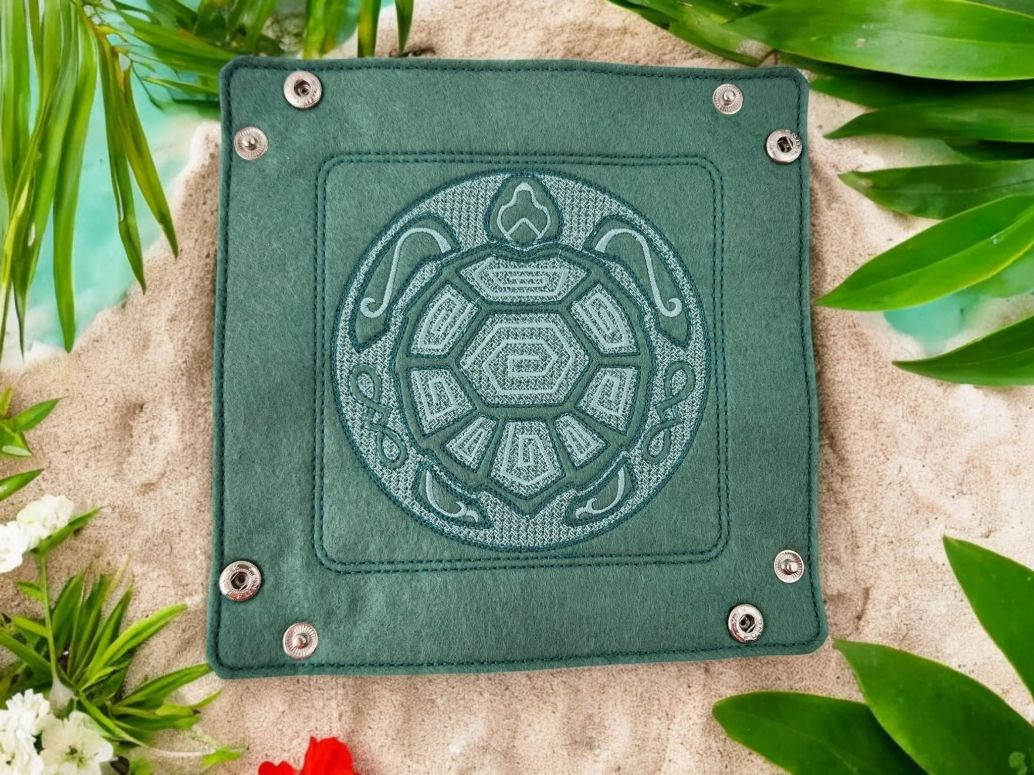 Mandala turtle dice tray