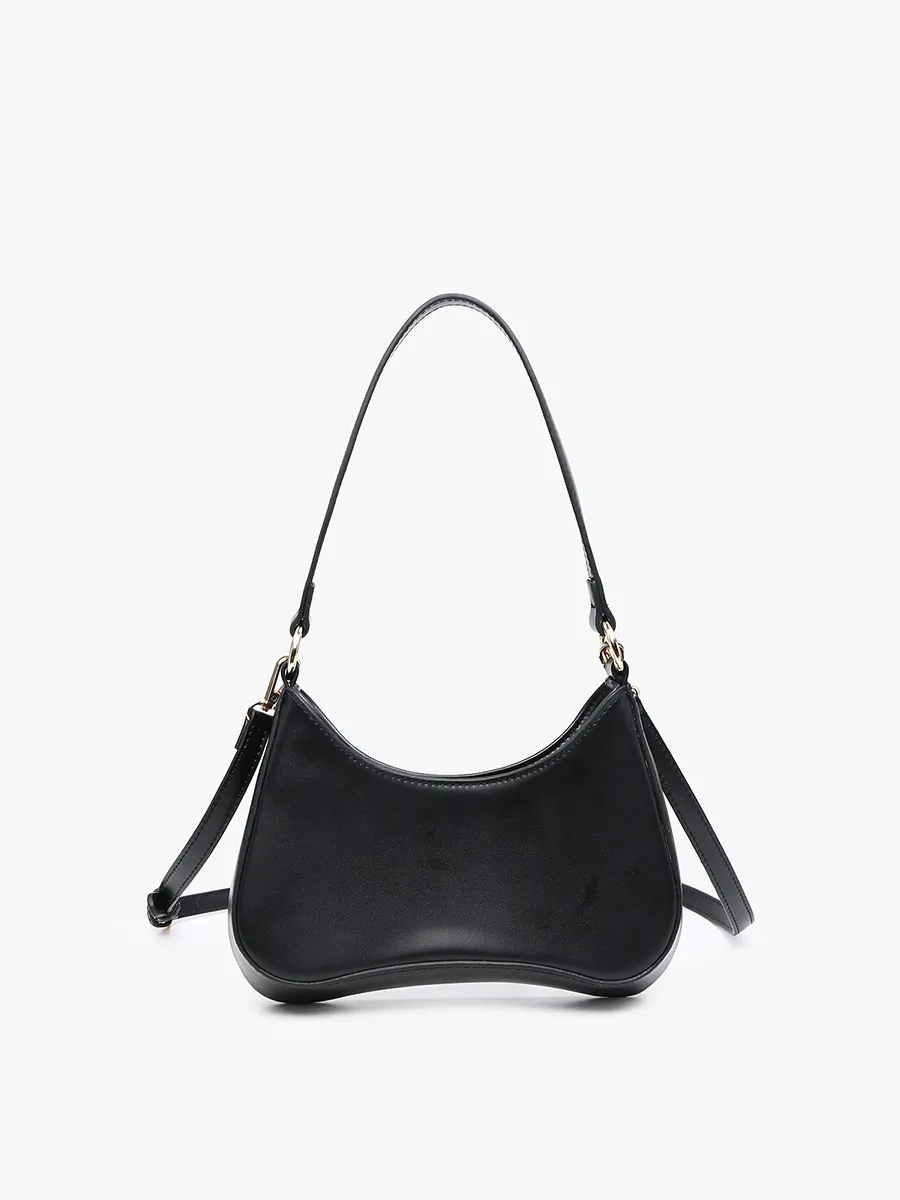 Manila Structured Shoulder Bag w/ Zip Closure