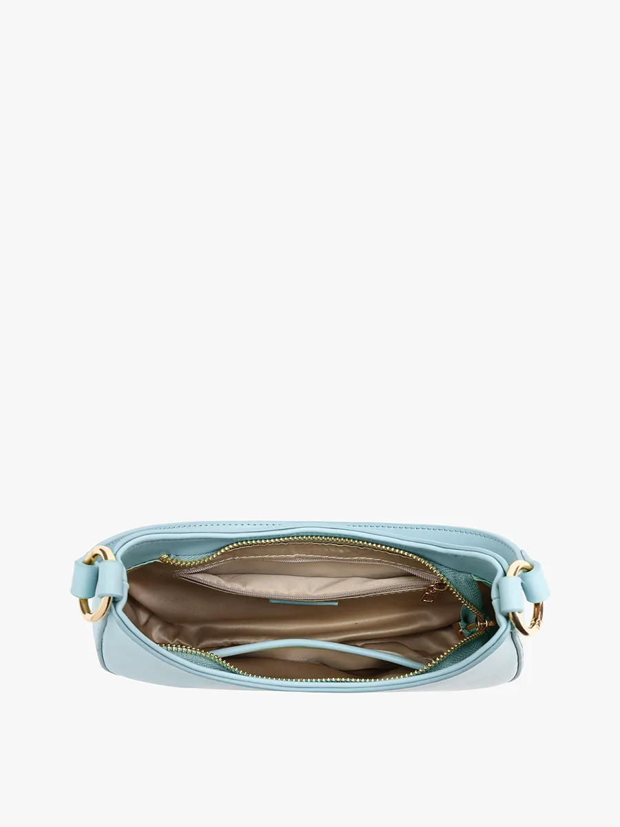 Manila Structured Shoulder Bag w/ Zip Closure