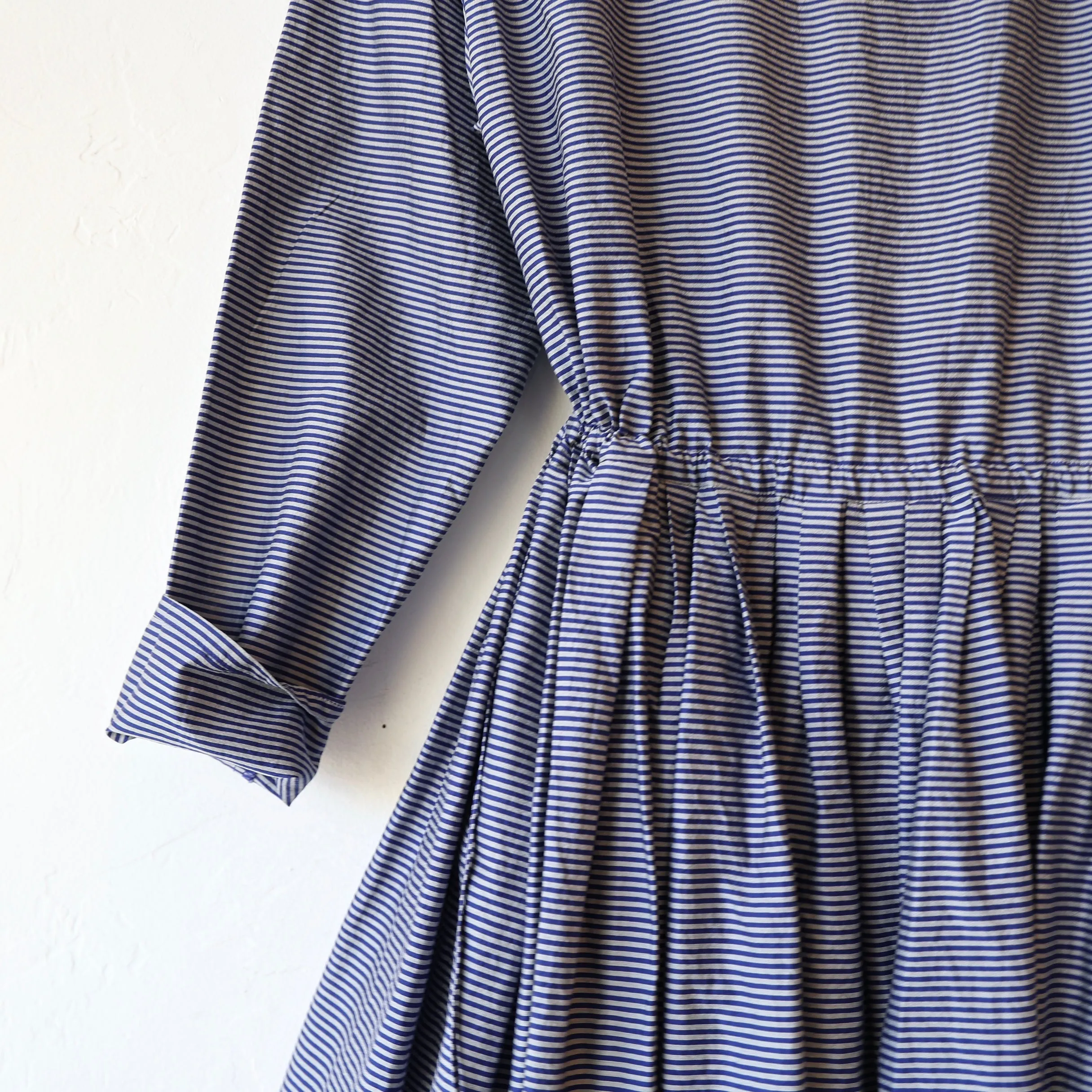 Manuelle Guibal Cotton/Silk Dress - Imperial Blue Stripe