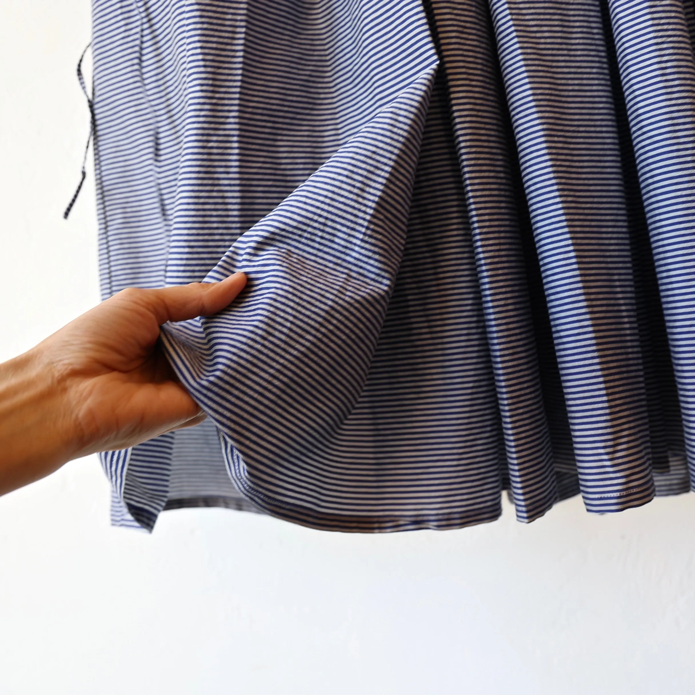 Manuelle Guibal Cotton/Silk Dress - Imperial Blue Stripe