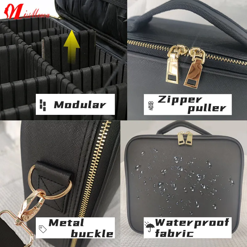 Manufacturer Waterproof custom cosmetics case travel makeup storage bag travel pouch bag