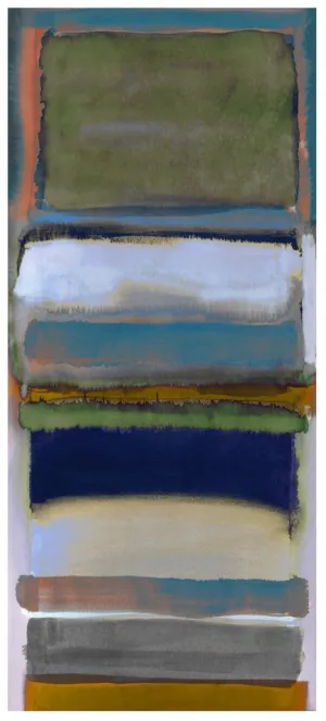 Margolis Pineo Italia - Rothko Style Travel Wrap (Blue Multi)