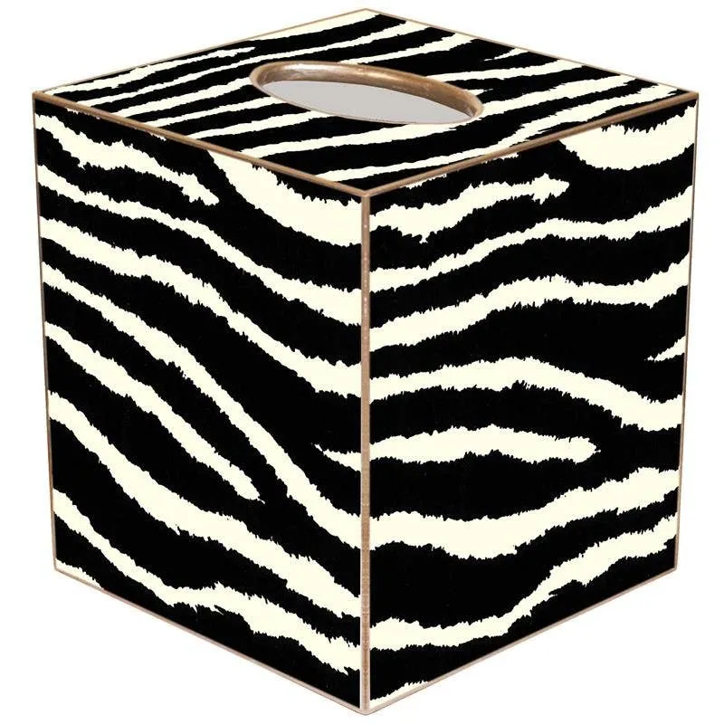 Marye-Kelley - Black and White Zebra Tissue Box Cover