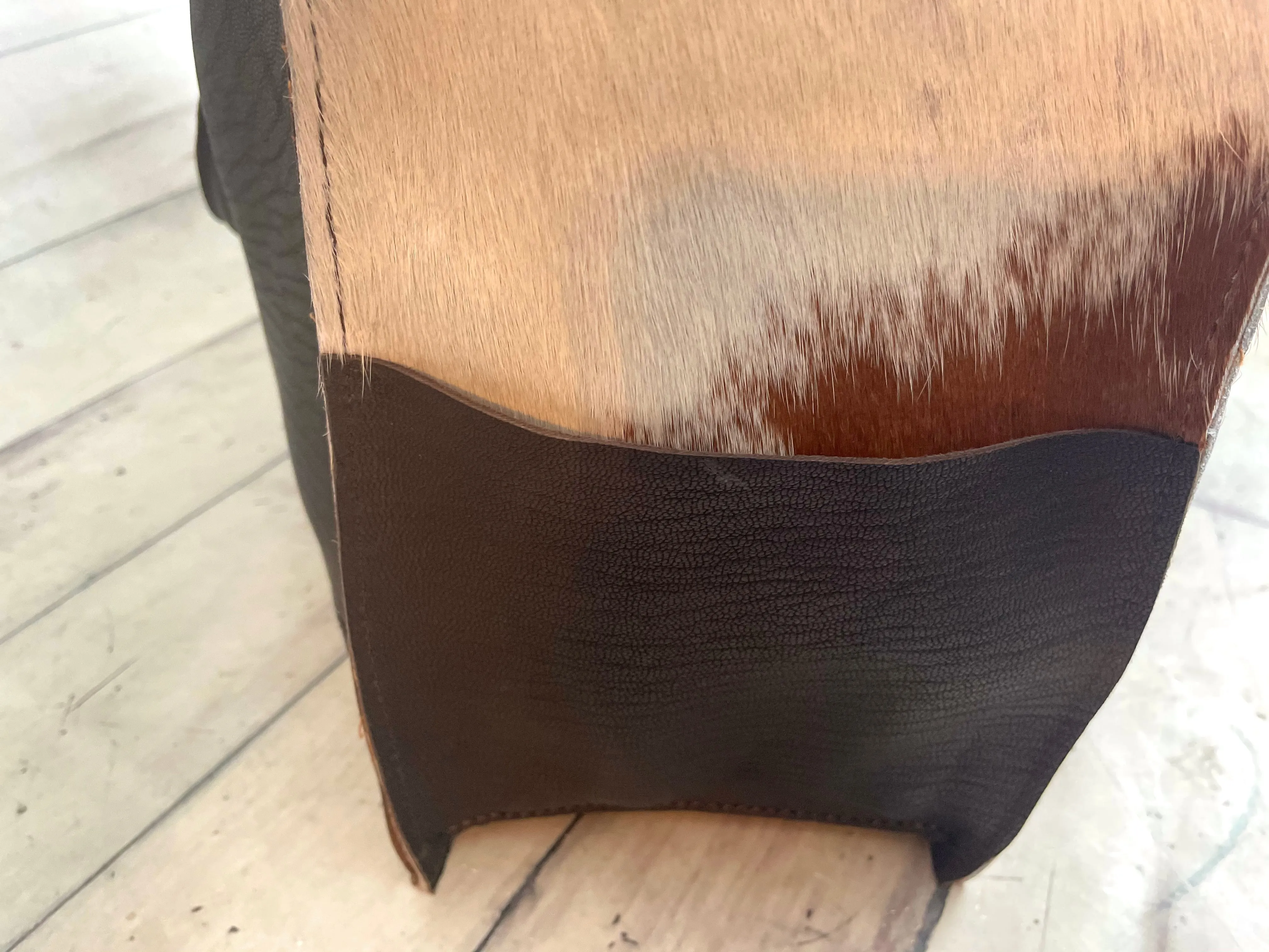 Meadow Large Floral Tooled & Cowhide Tote