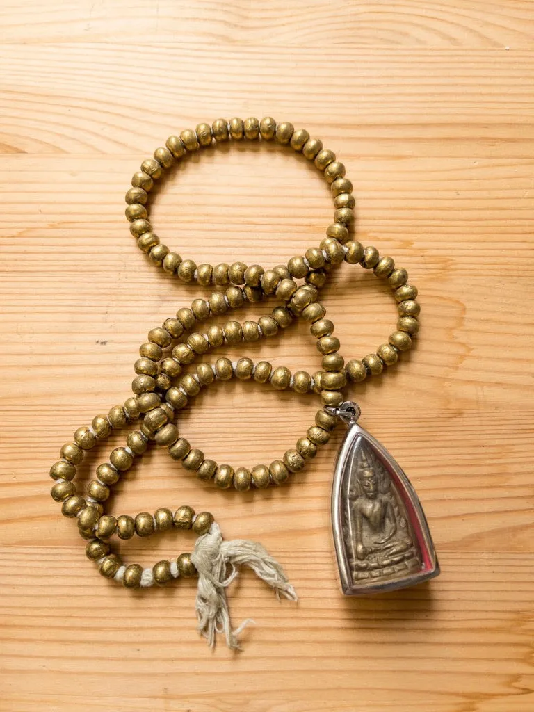Meditating Amulet with Big Beads