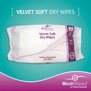 MediWipes Velvet Soft Dry Wipes | Large | Pack of 100