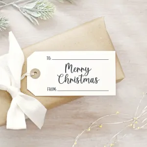 Merry Christmas Gift Tag Rubber Stamp