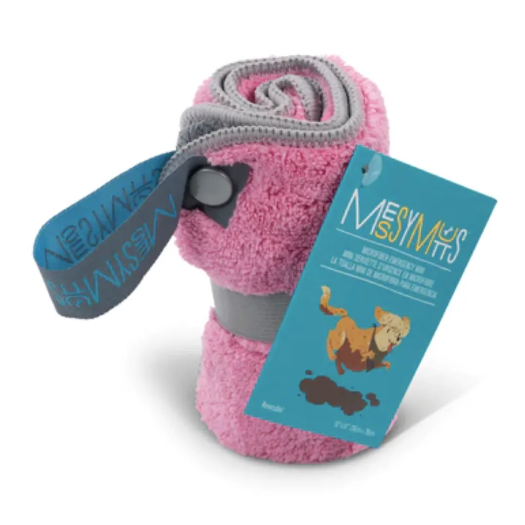Messy Mutts - Microfiber Emergency Mini Dog Towel, 10" x 10"