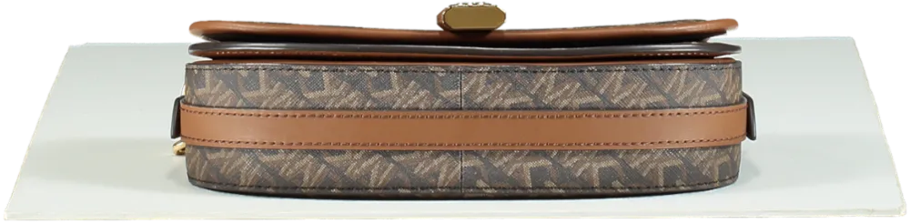 Michael Kors Brown Mila Faux Leather Small Chain Messenger Chain Bag
