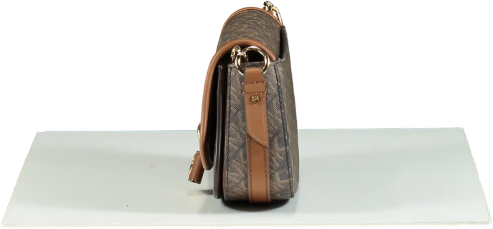 Michael Kors Brown Mila Faux Leather Small Chain Messenger Chain Bag