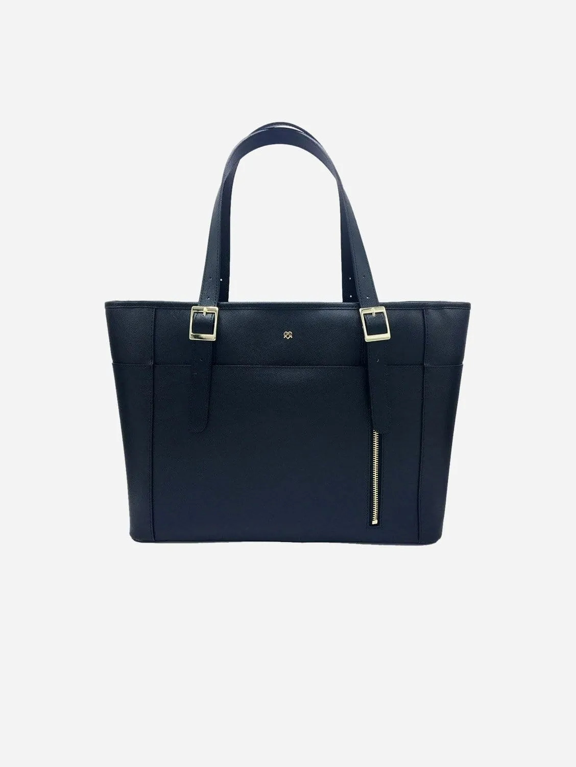 Miley Vegan Leather Laptop Bag | Black