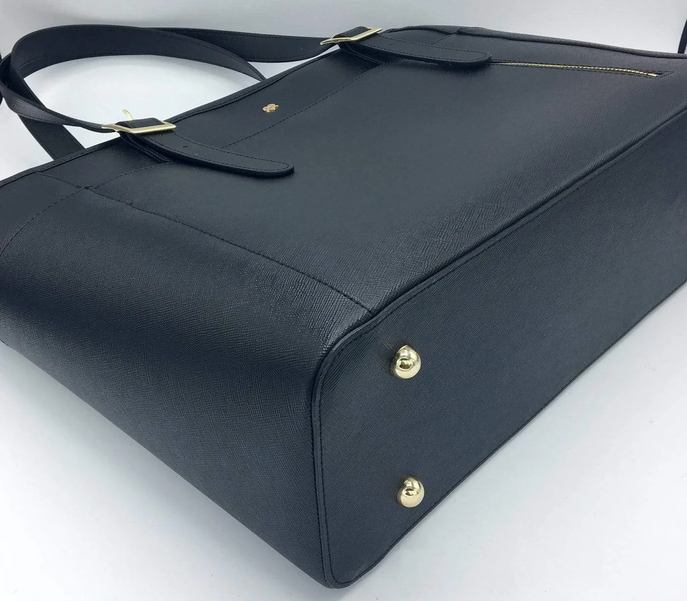Miley Vegan Leather Laptop Bag | Black