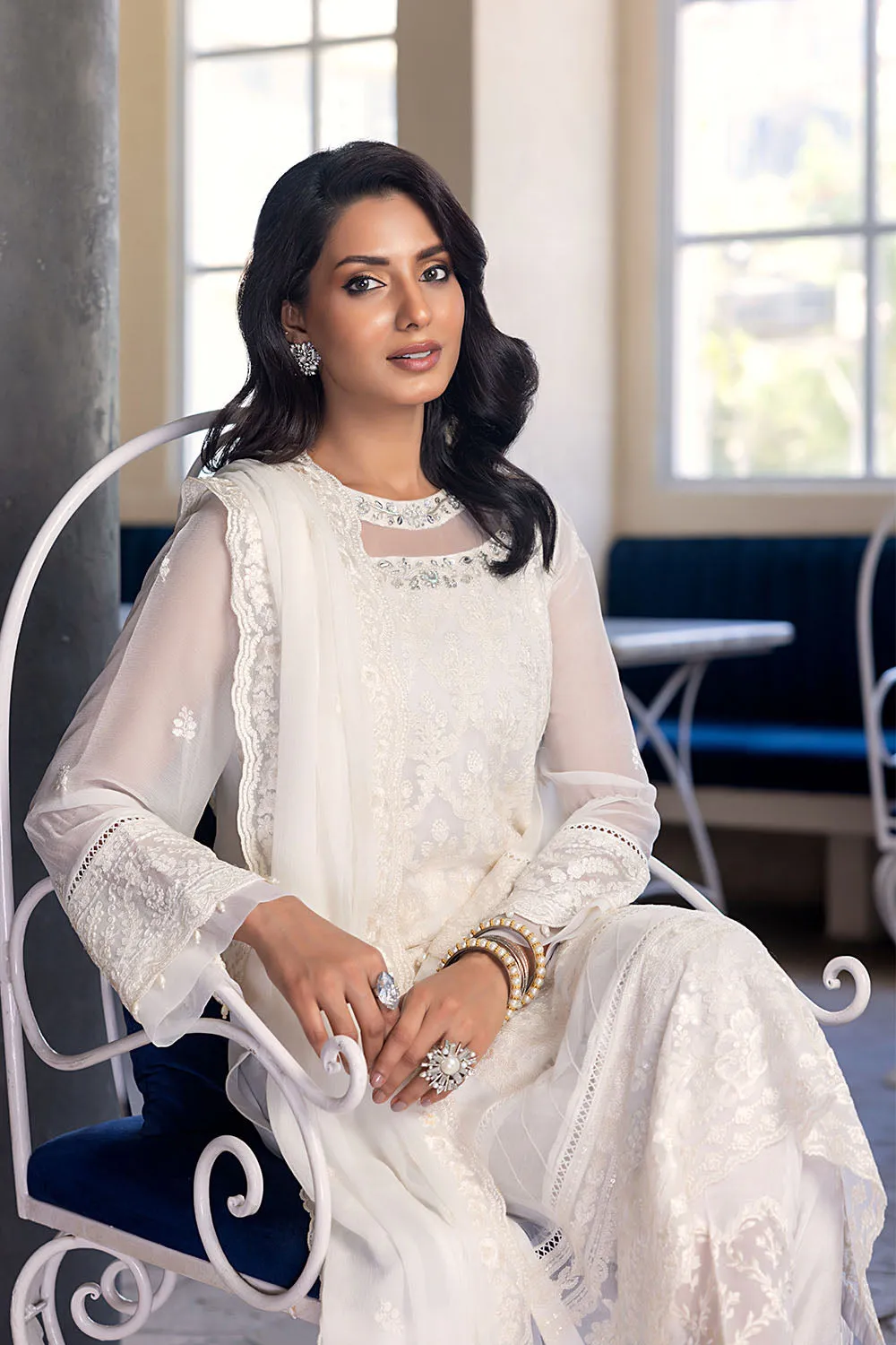 Milky Moon |  Azure Ensembles Chiffon 3PCS 2023