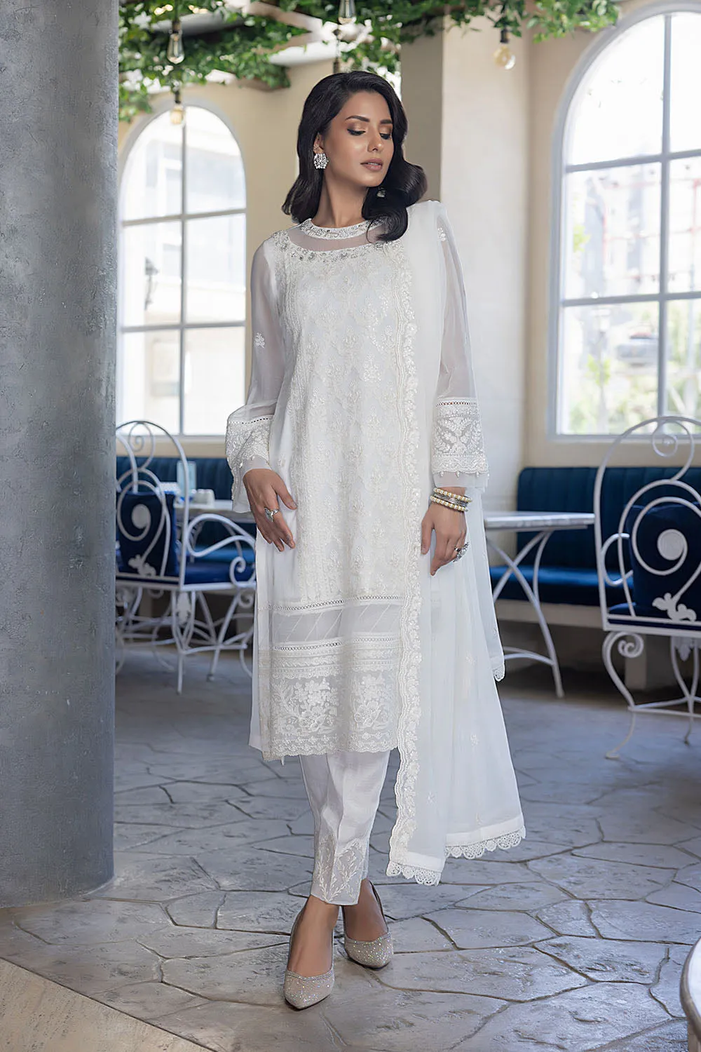 Milky Moon |  Azure Ensembles Chiffon 3PCS 2023