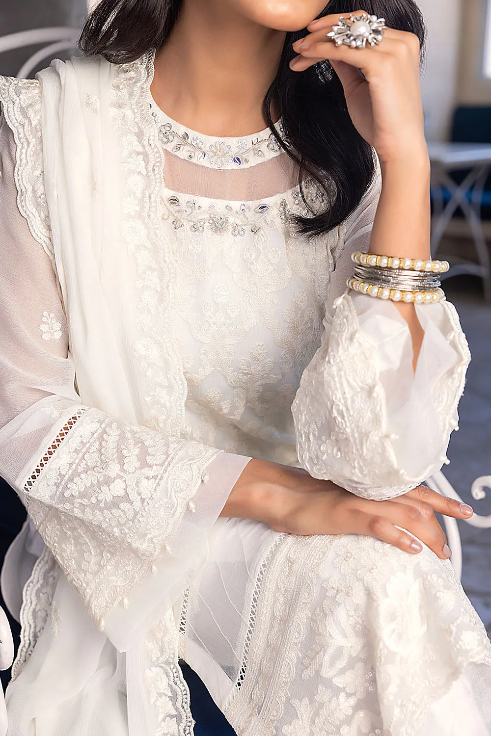 Milky Moon |  Azure Ensembles Chiffon 3PCS 2023