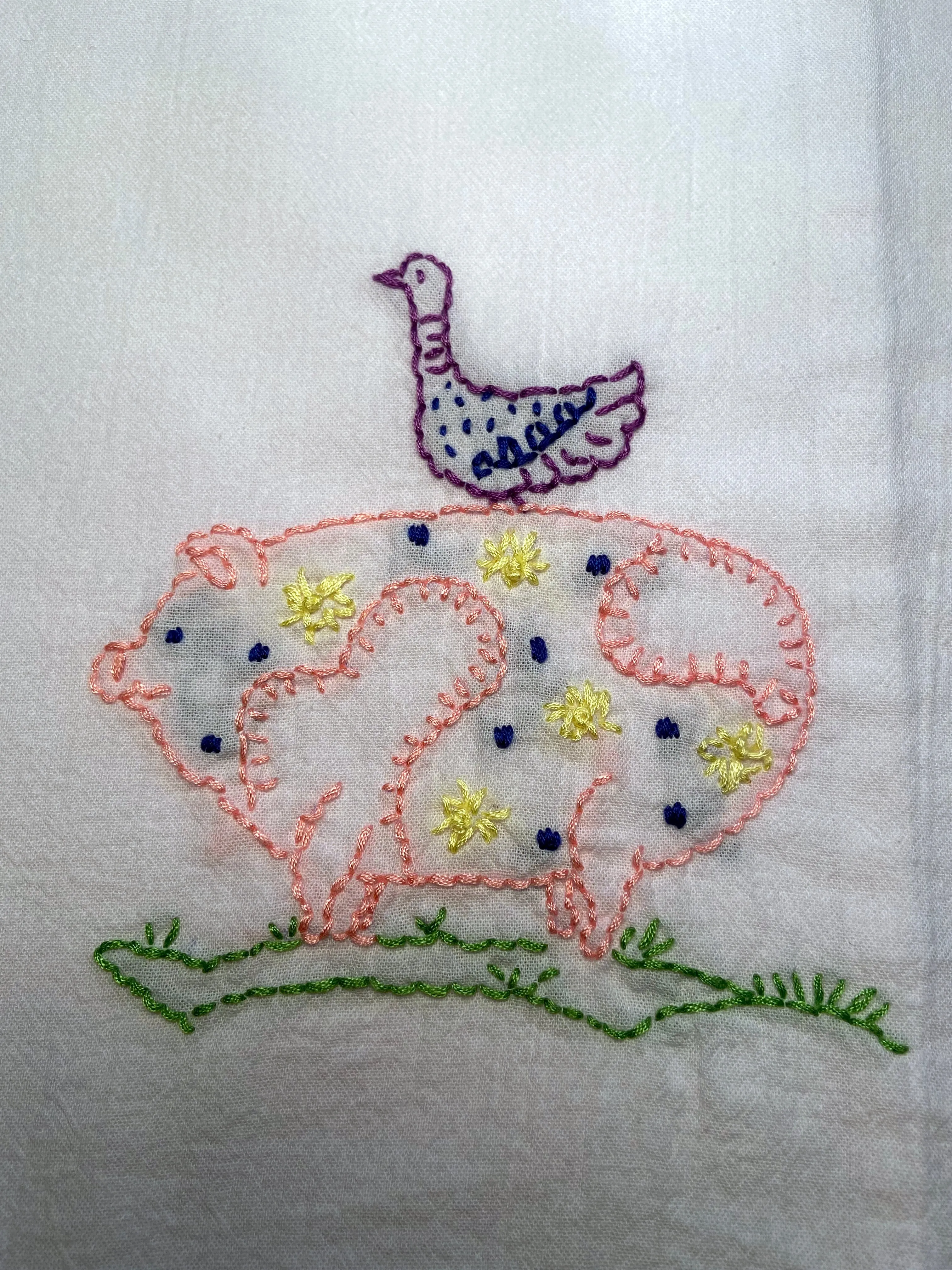 Millie's Tea Towels, Hand Embroidered: Folksy Farmhouse (7 to choose from)