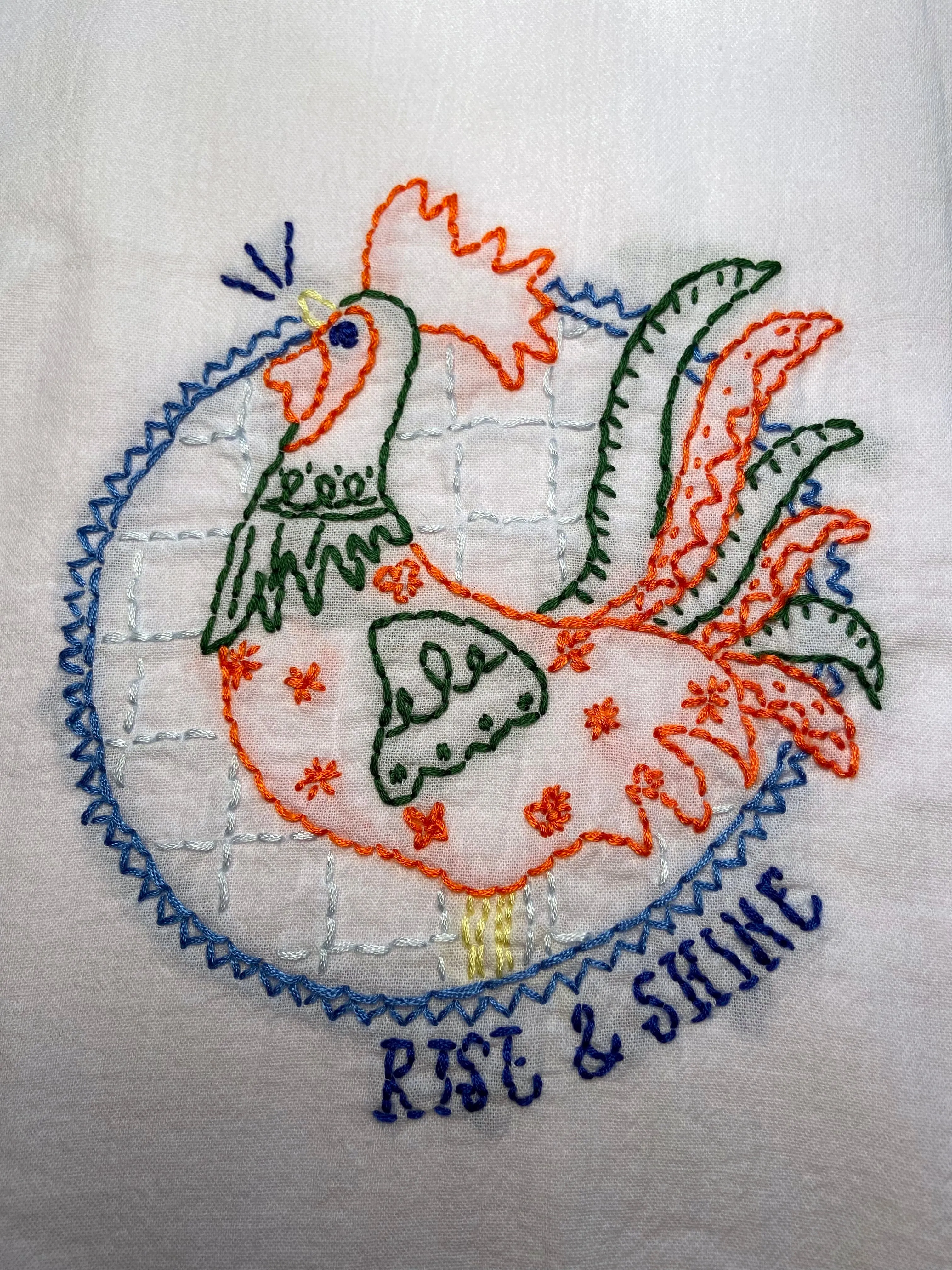 Millie's Tea Towels, Hand Embroidered: Folksy Farmhouse (7 to choose from)