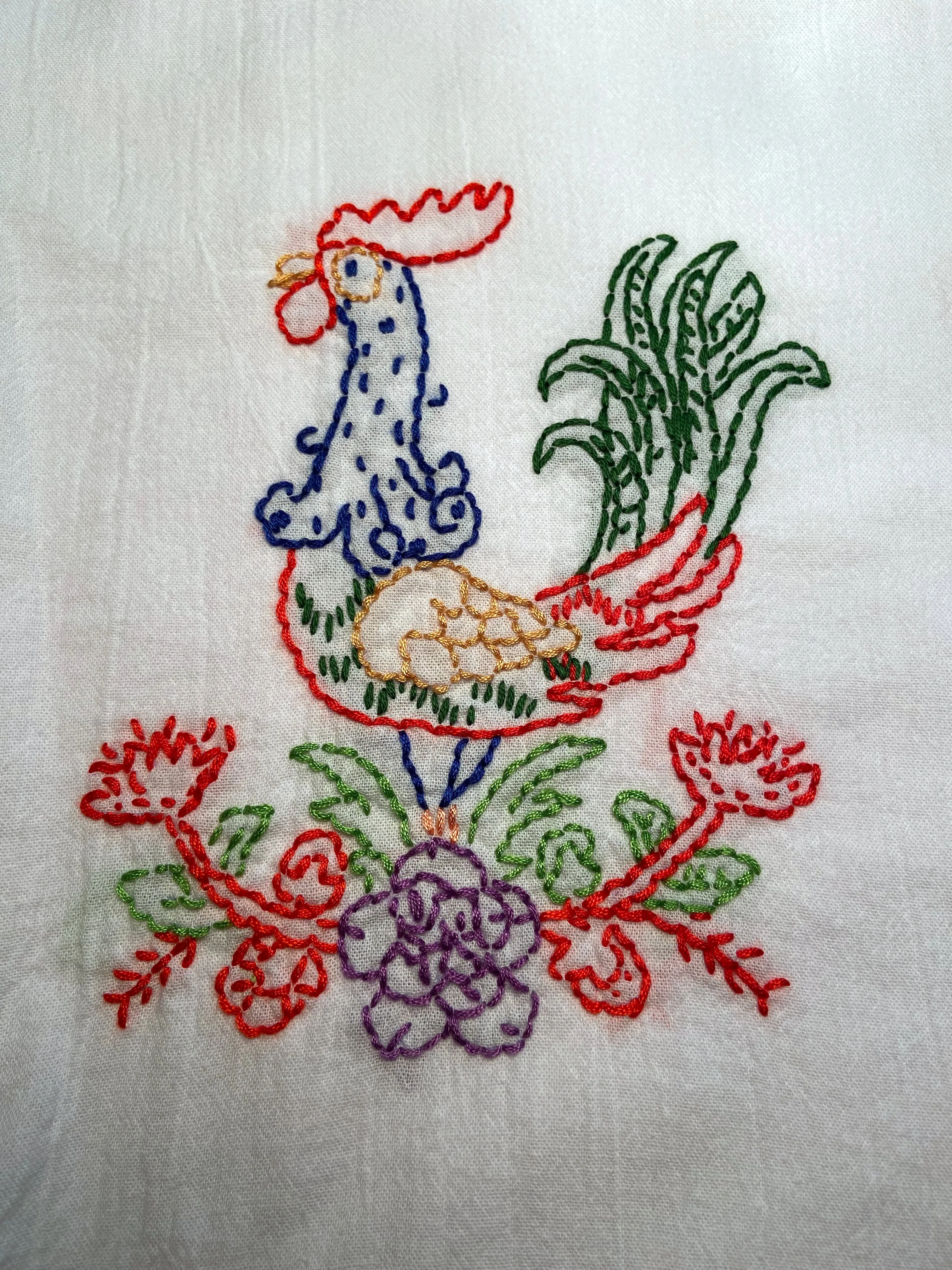 Millie's Tea Towels, Hand Embroidered: Folksy Farmhouse (7 to choose from)