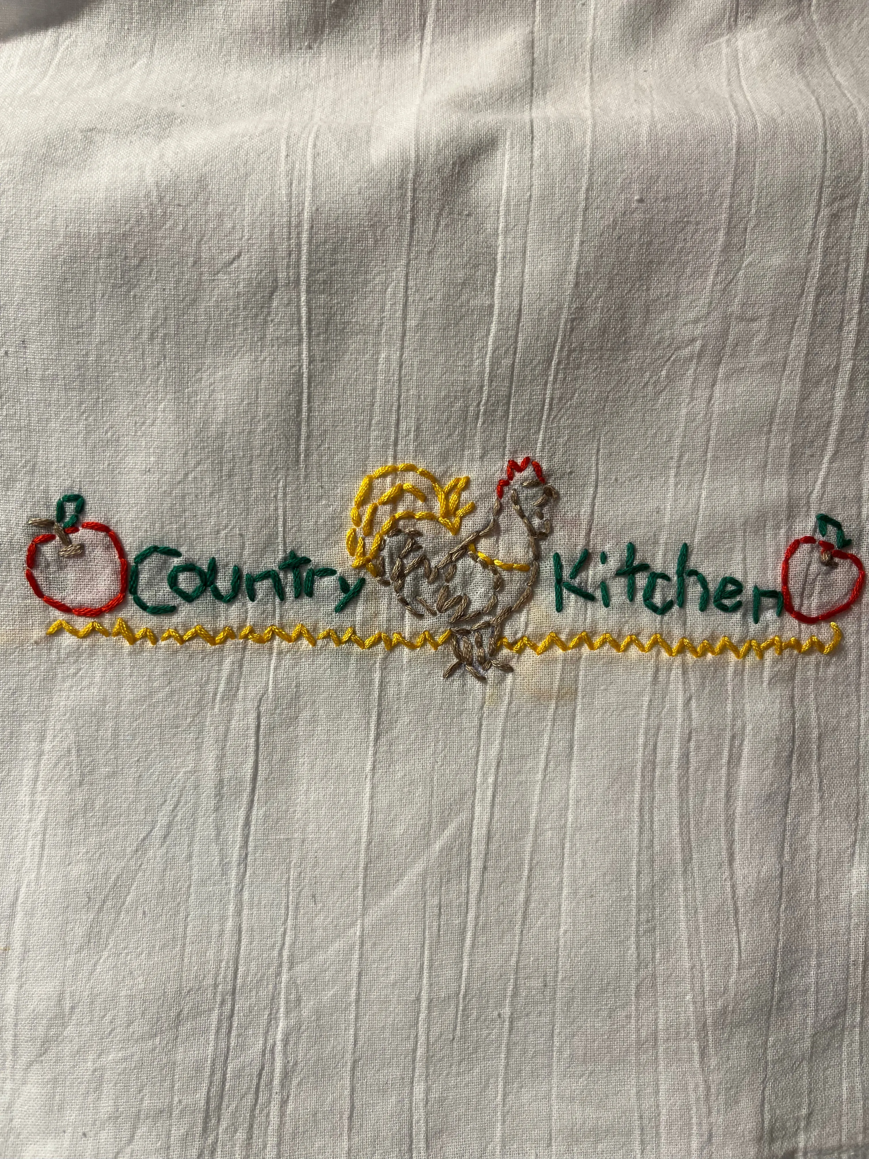 Millie's Tea Towels, Hand Embroidered: Folksy Farmhouse (7 to choose from)