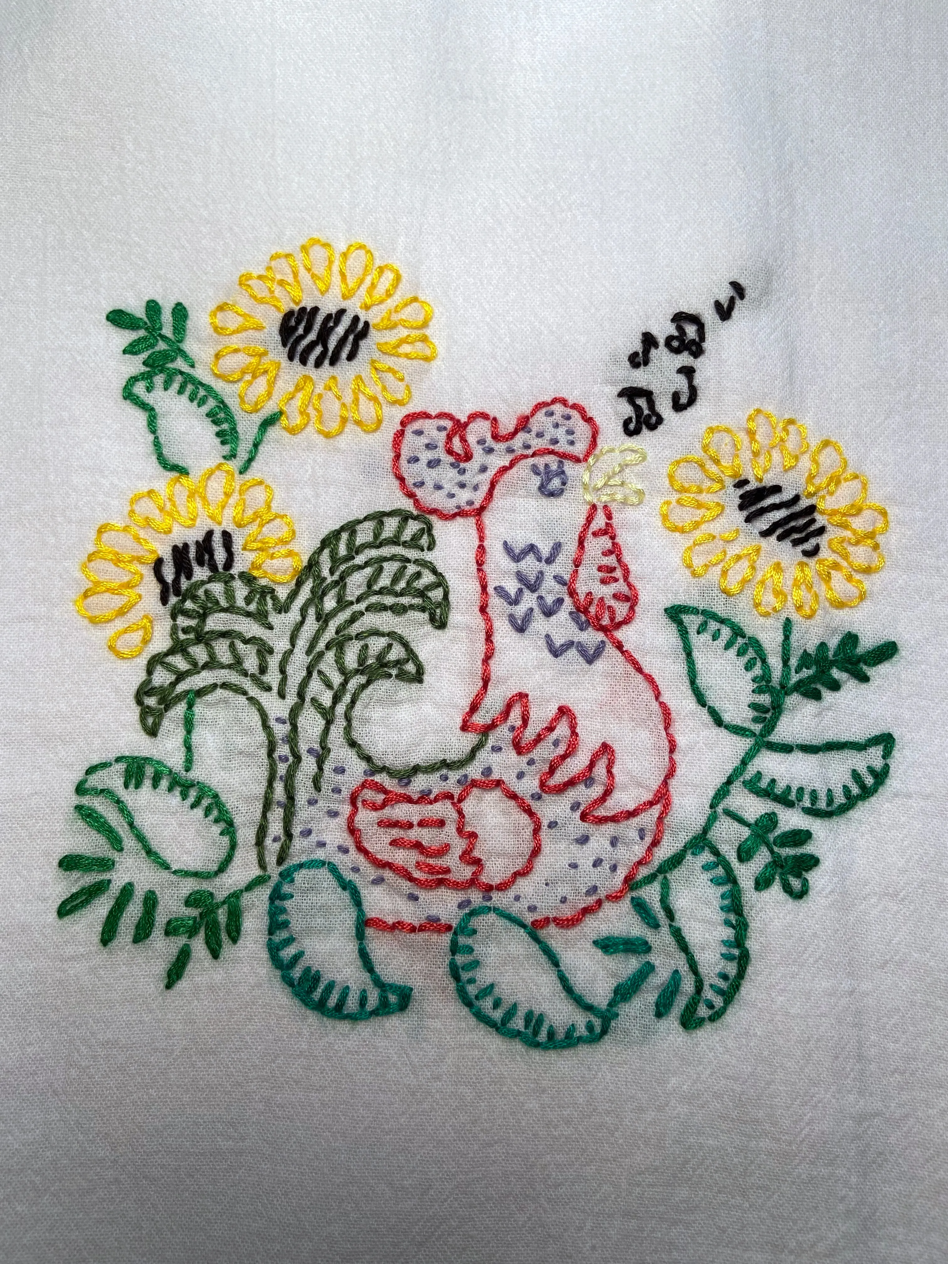 Millie's Tea Towels, Hand Embroidered: Folksy Farmhouse (7 to choose from)