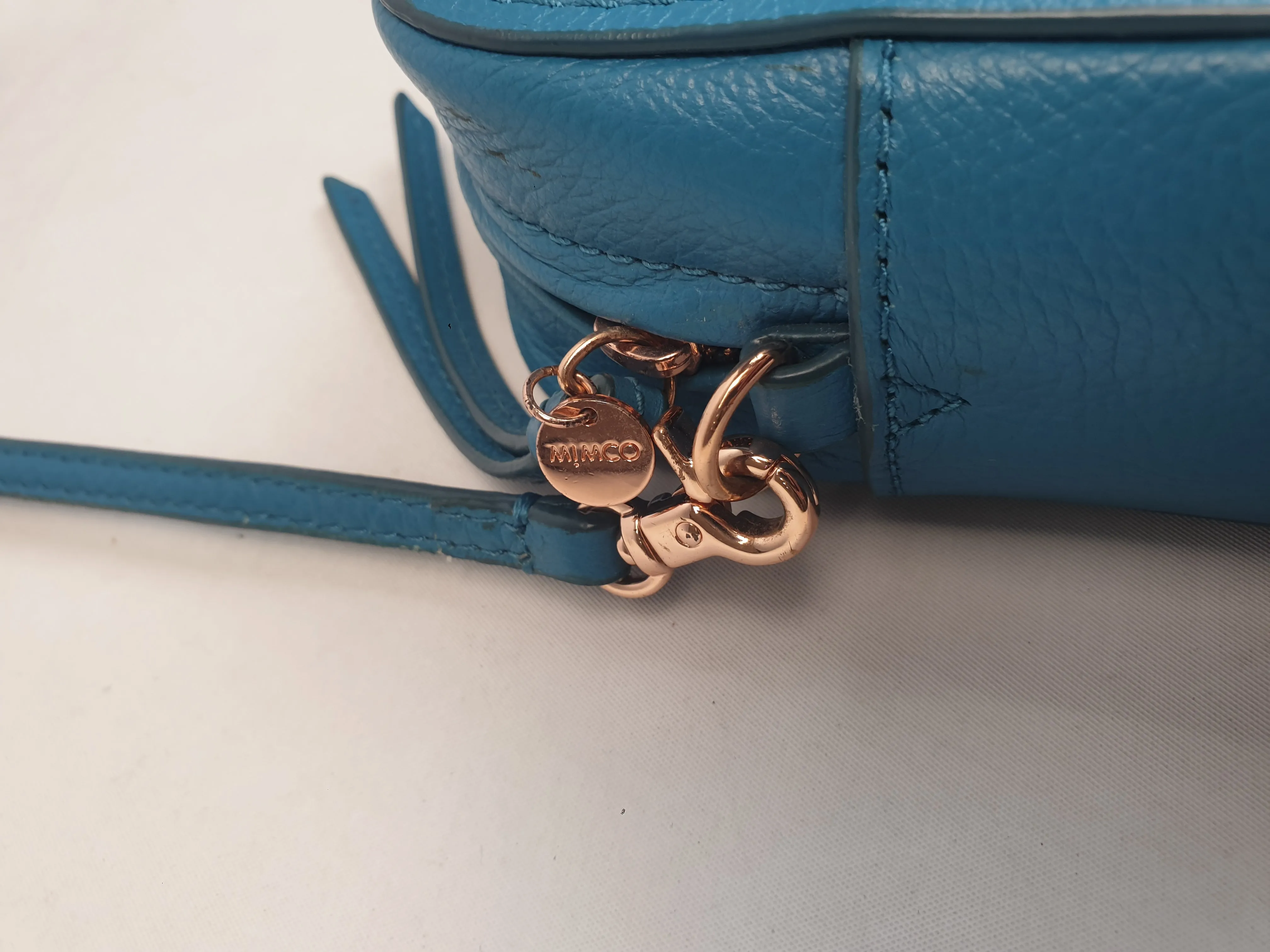 Mimco blue everyday bag with adjustable strap