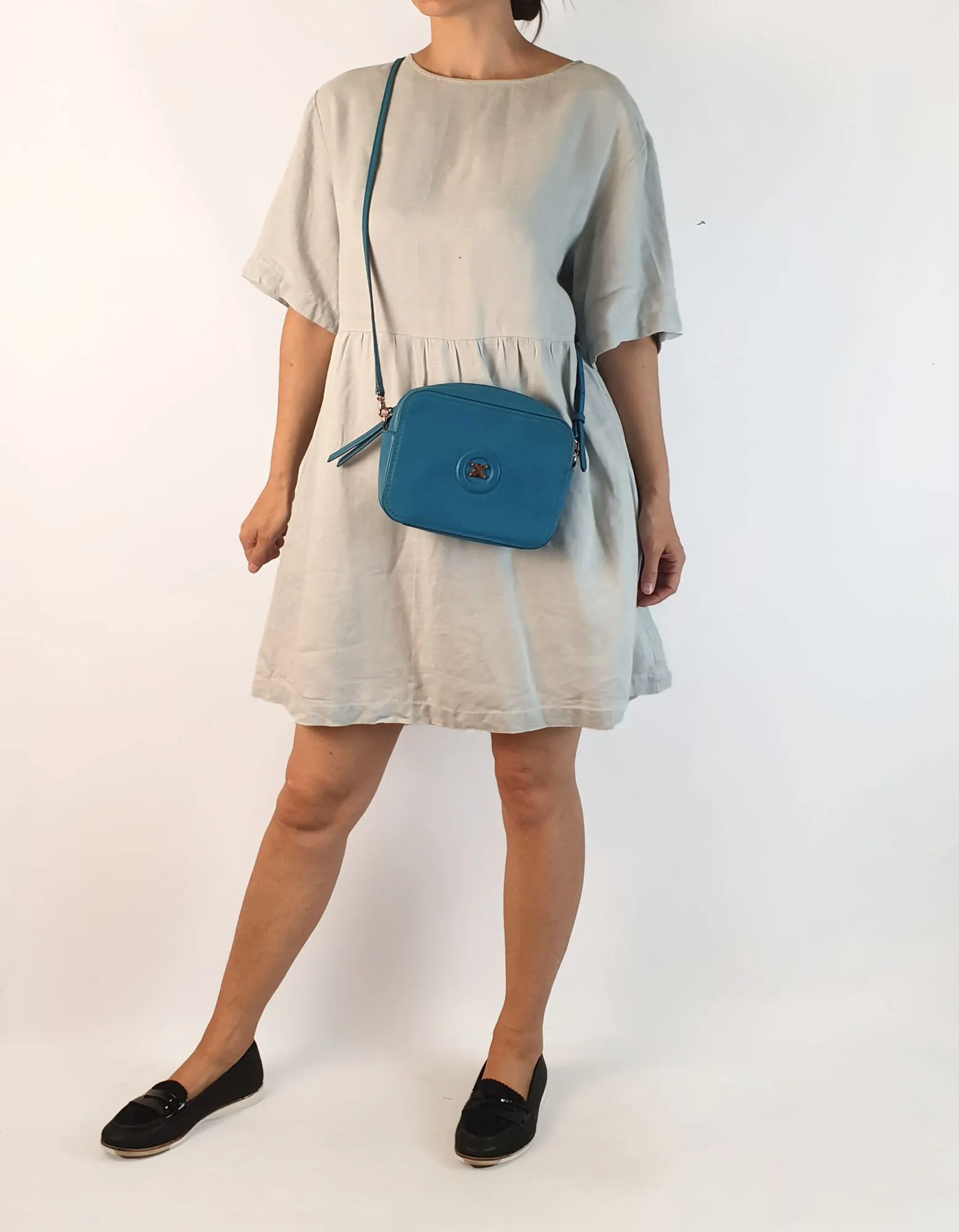 Mimco blue everyday bag with adjustable strap