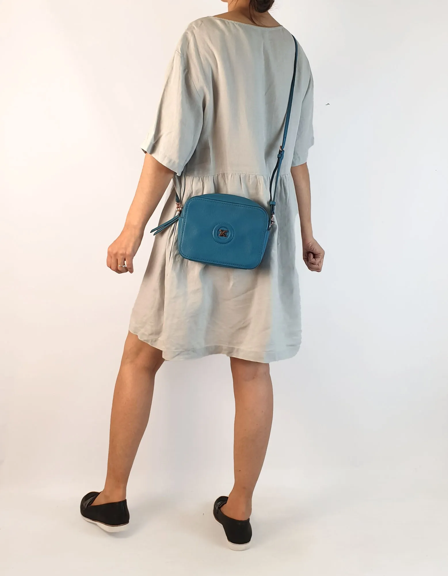 Mimco blue everyday bag with adjustable strap