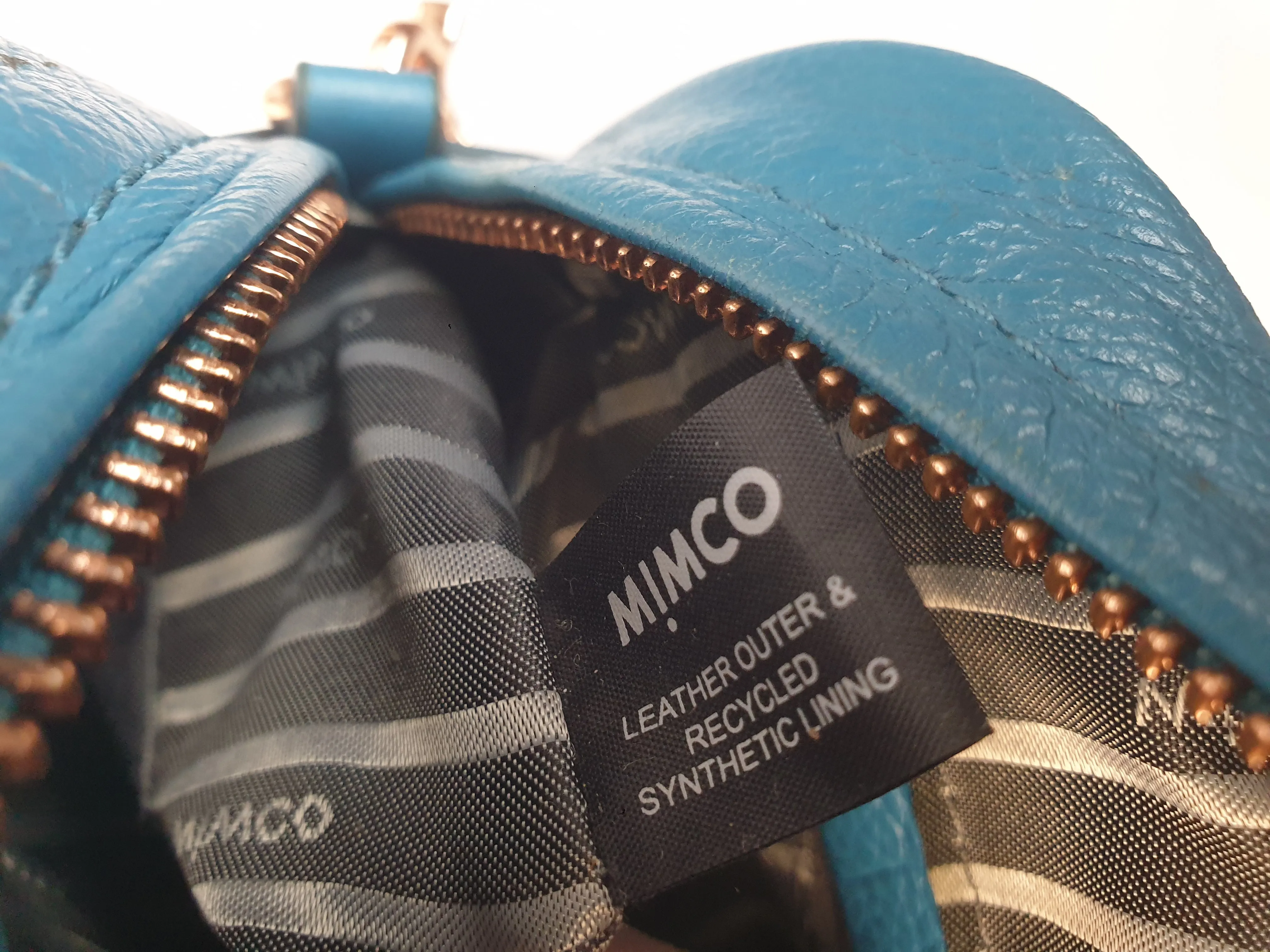 Mimco blue everyday bag with adjustable strap