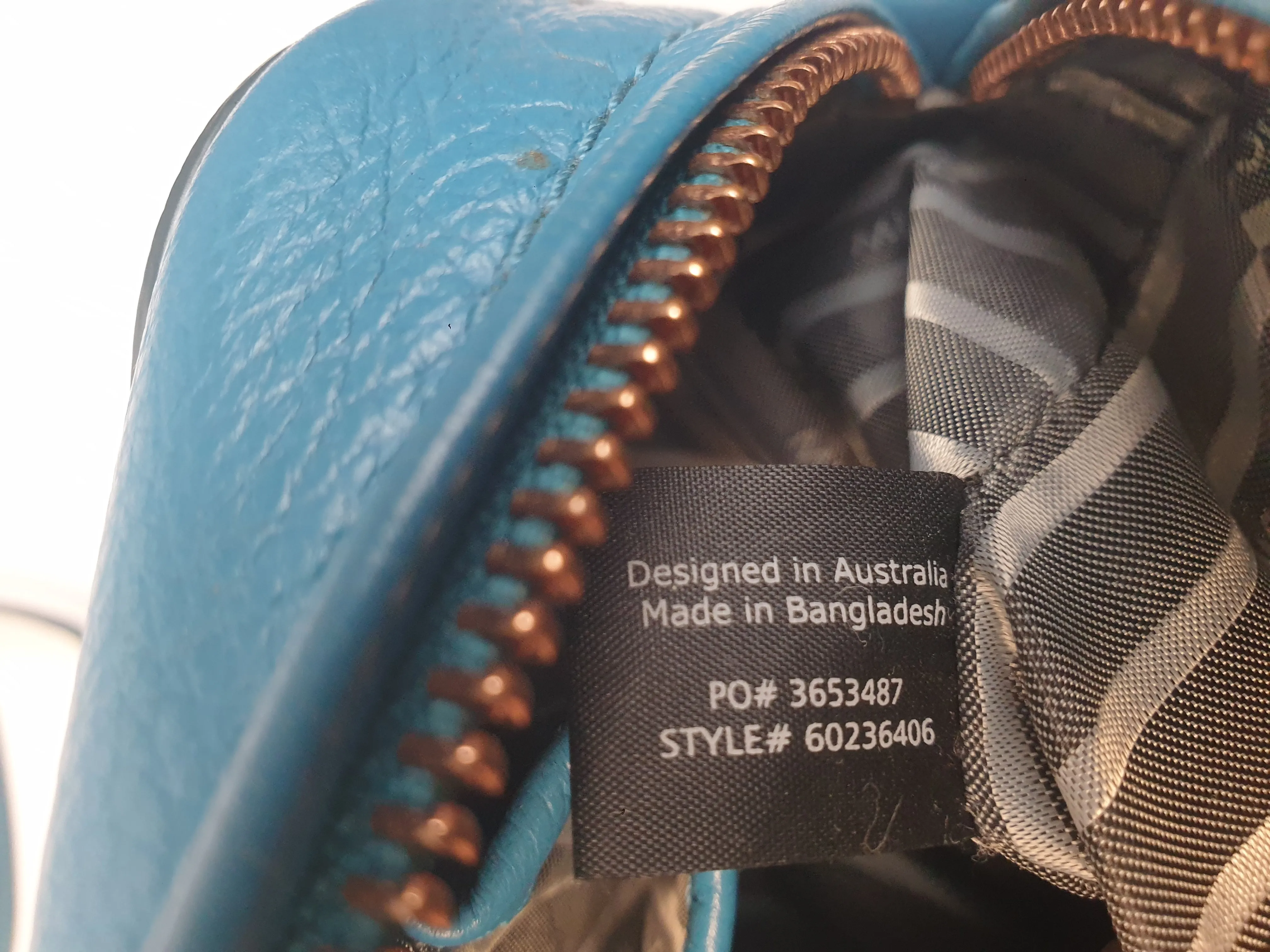 Mimco blue everyday bag with adjustable strap